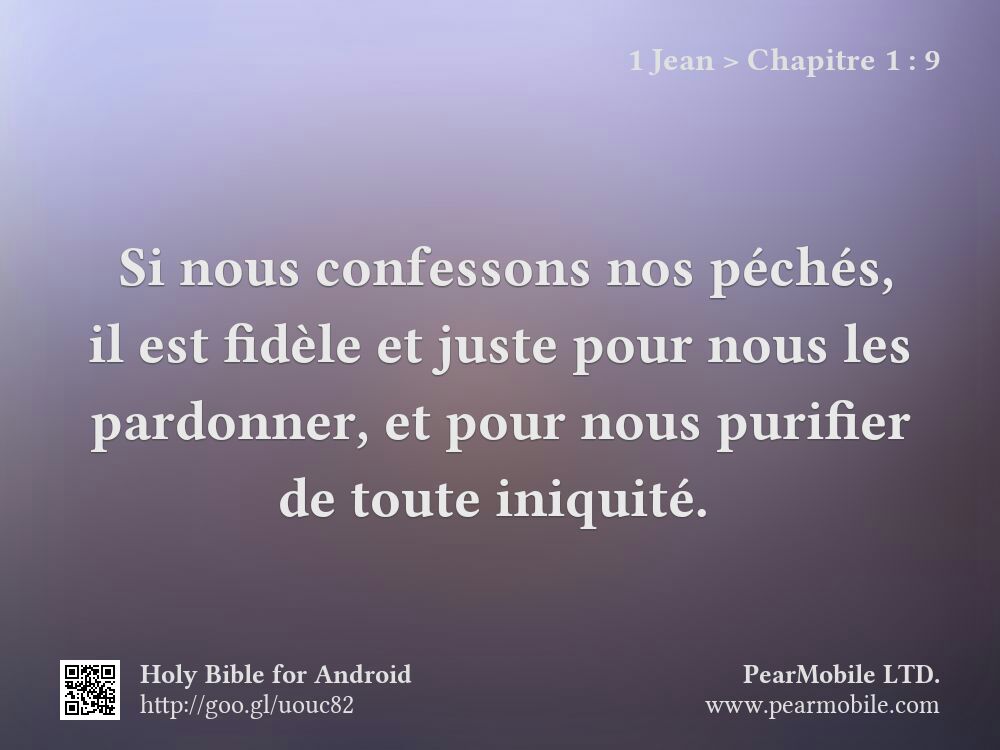 1 Jean, Chapitre 1:9
